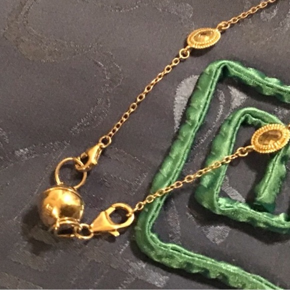 36” sterling silver necklace with cz stones bezel set - Picture 5 of 5